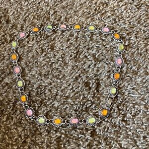 ‎Metal gem necklace